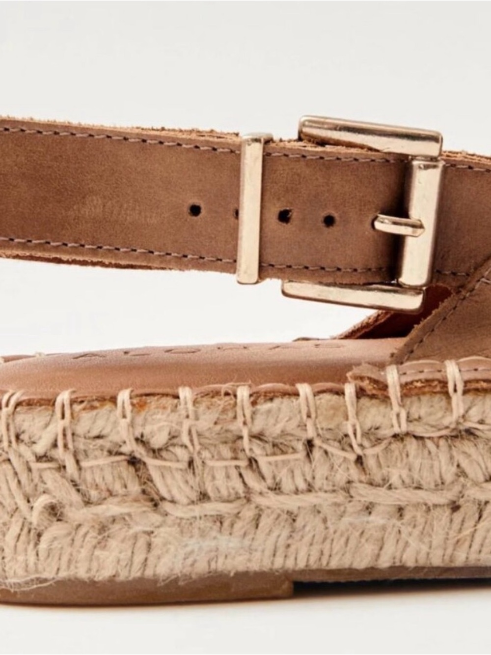 Like New Aloha’s  Women's Leather Espadrille Slingback Sandals made in Spain - Picture 3 of 9
